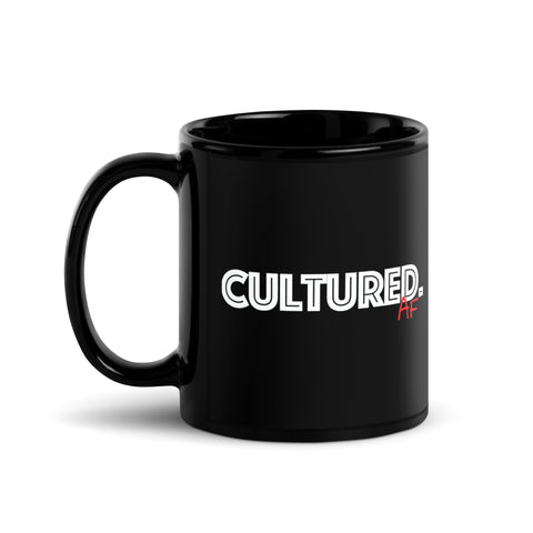 Cultured AF Black Glossy Mug