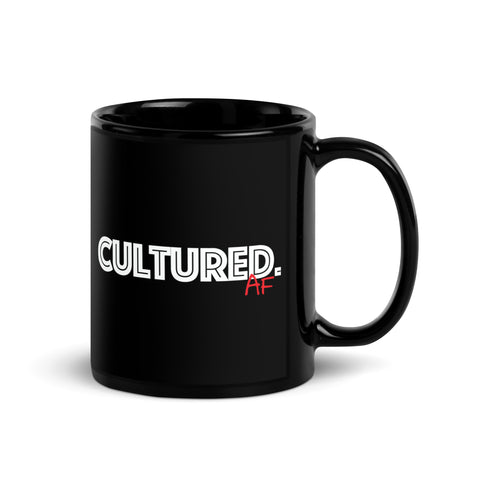 Cultured AF Black Glossy Mug