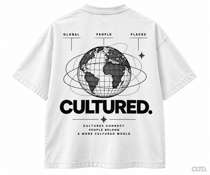 CULTURED. World T-Shirt White back
