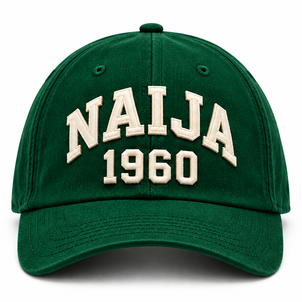 Naija 1960 forest green cap high-resolution front view