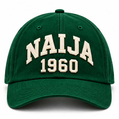 Naija 1960 forest green cap high-resolution front view