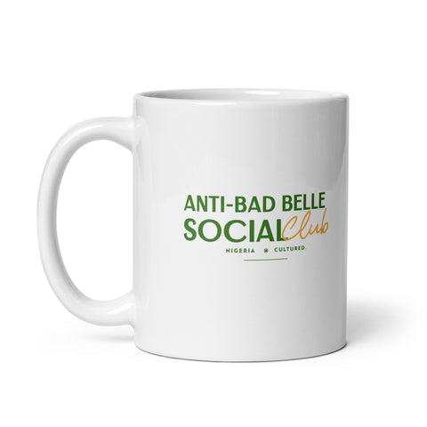 Anti- Bad Belle Social Club White glossy mug